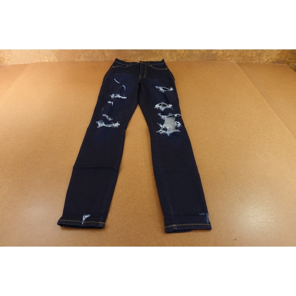 Fashion Nova Women's Size 3‎ Dark Wash Flex Game String Hi Rise Skinny Jeans NWT